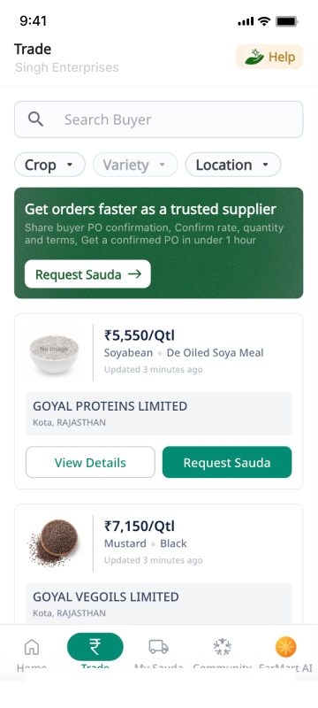 Live prices from premium buyers