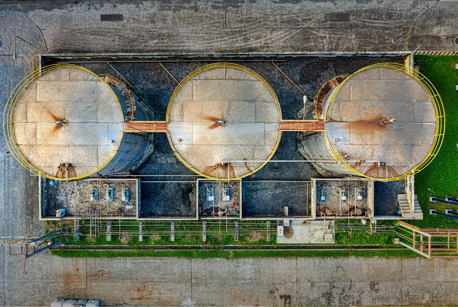 Bio-fuels storage and processing facility, aerial view